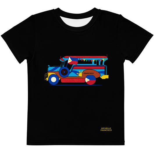 Francisco Jeepney Kids Black Crew Neck T-shirt