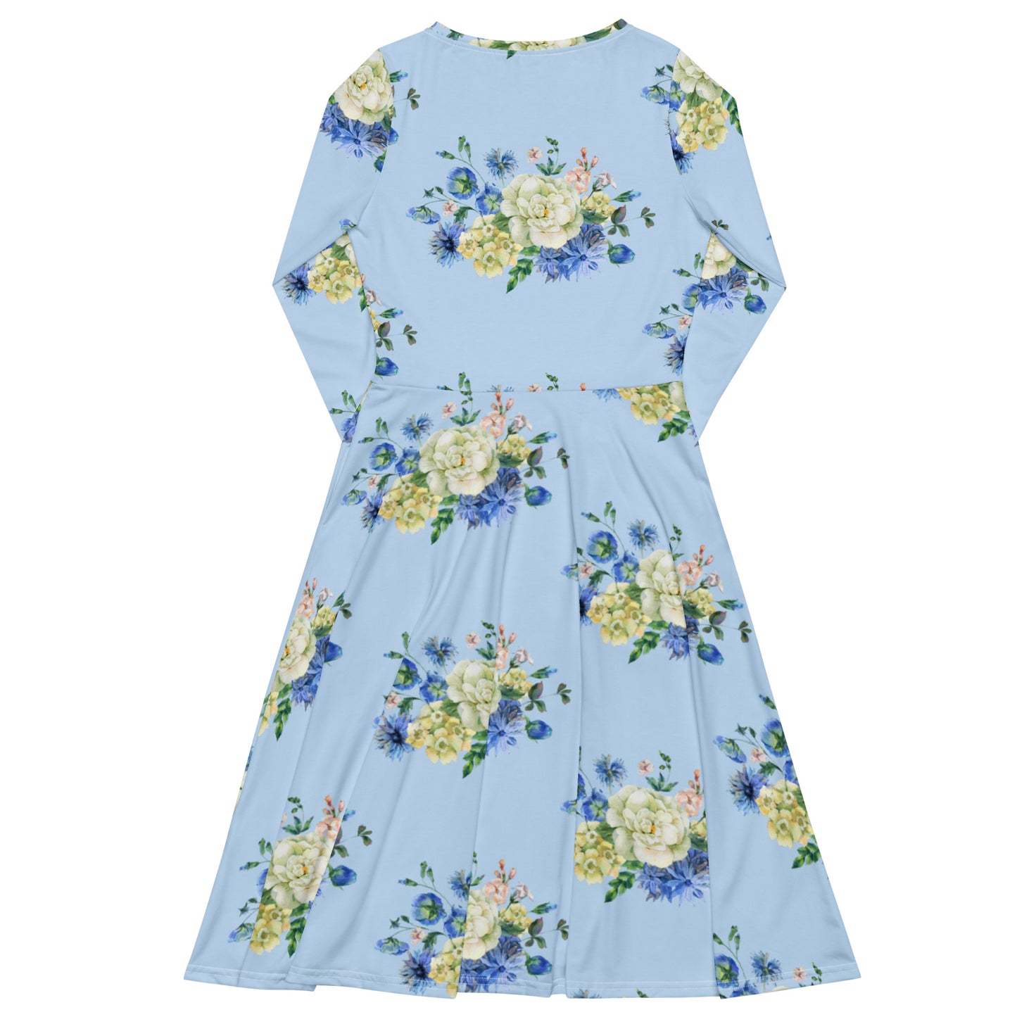 Simply Blooms Long Sleeve Midi Dress