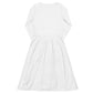 White Long Sleeve Midi Dress