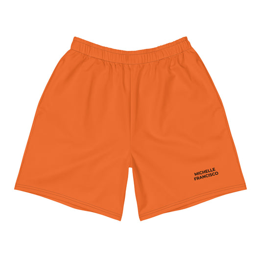 Men's Orange Athletic Shorts