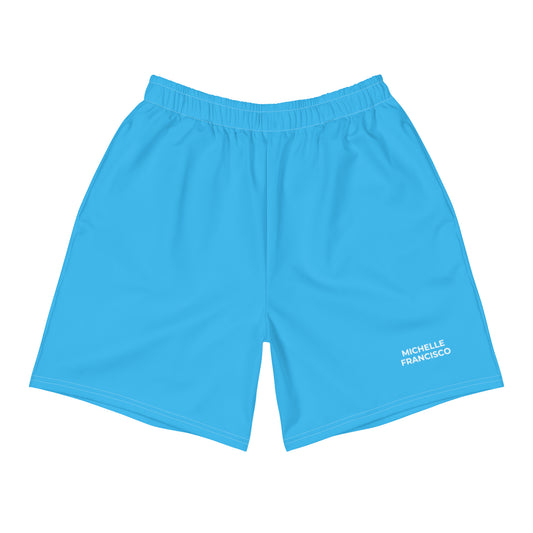 Men's Deep Sky Blue Athletic Shorts