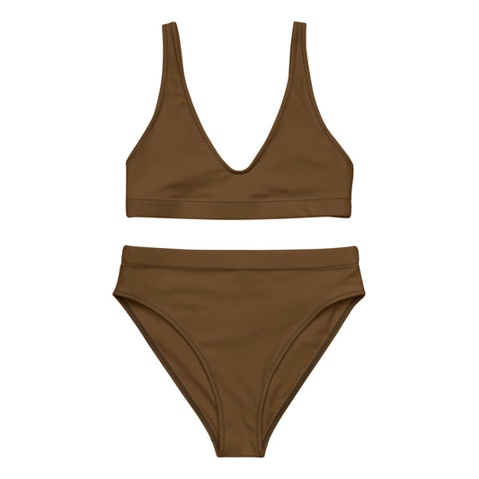 Brown High-Waisted Bikini