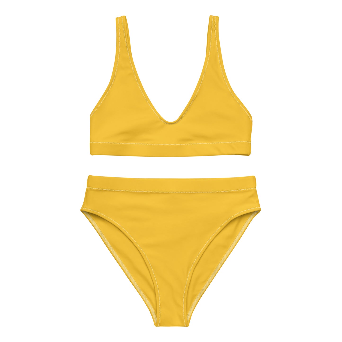 Yellow High-Waisted Bikini
