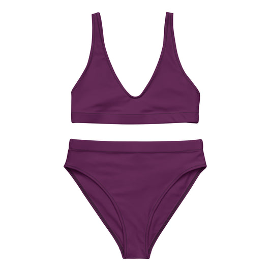 Tyrian Purple High-Waisted Bikini