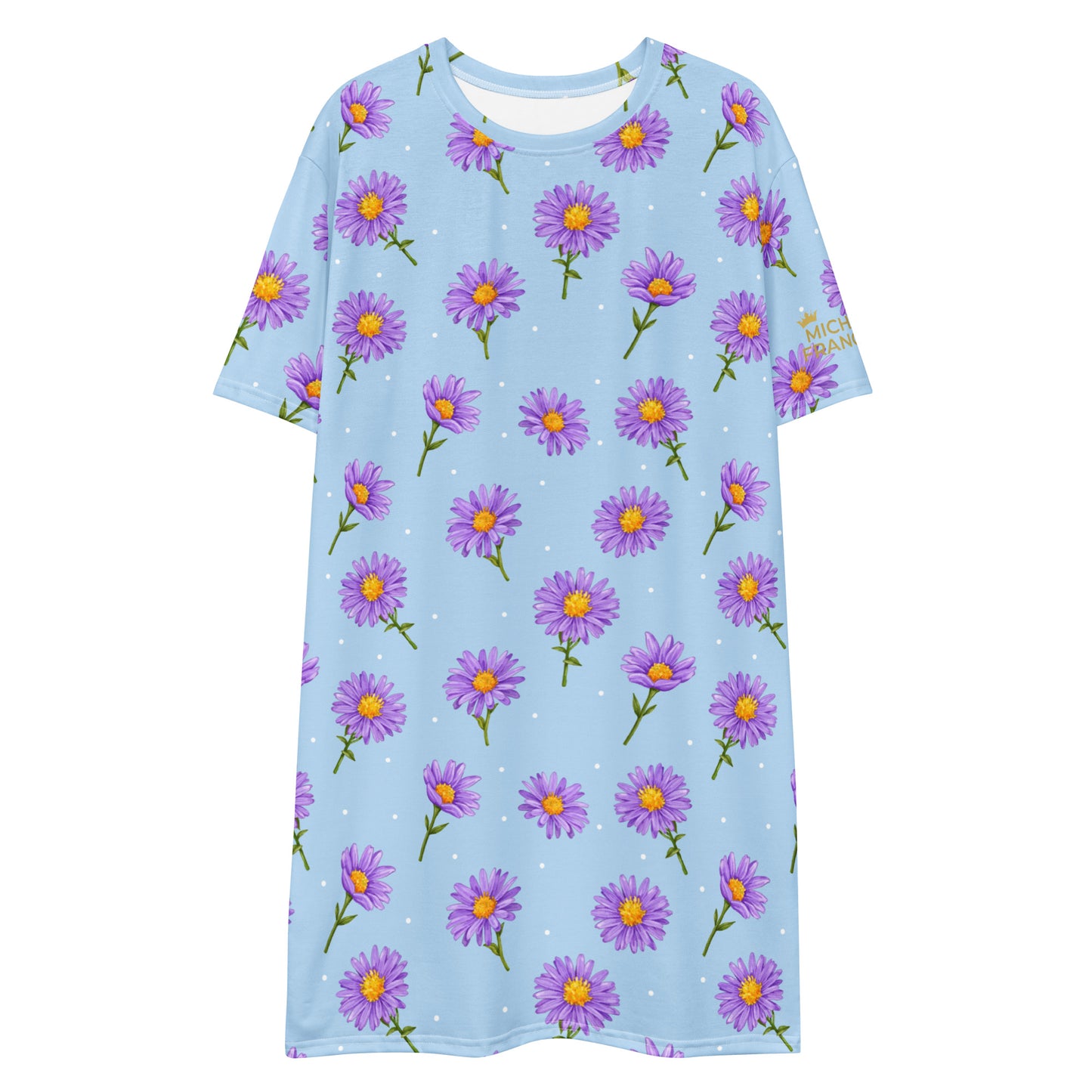 Purple Daisy T-shirt Dress