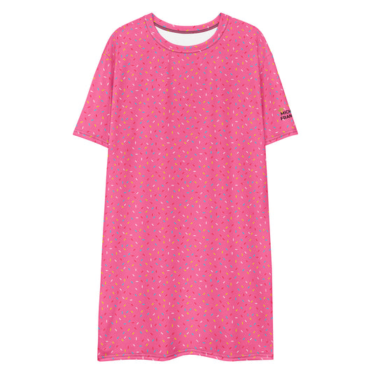 Pink Sprinkles T-shirt Dress