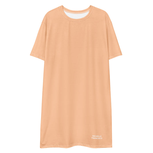Peach T-shirt Dress