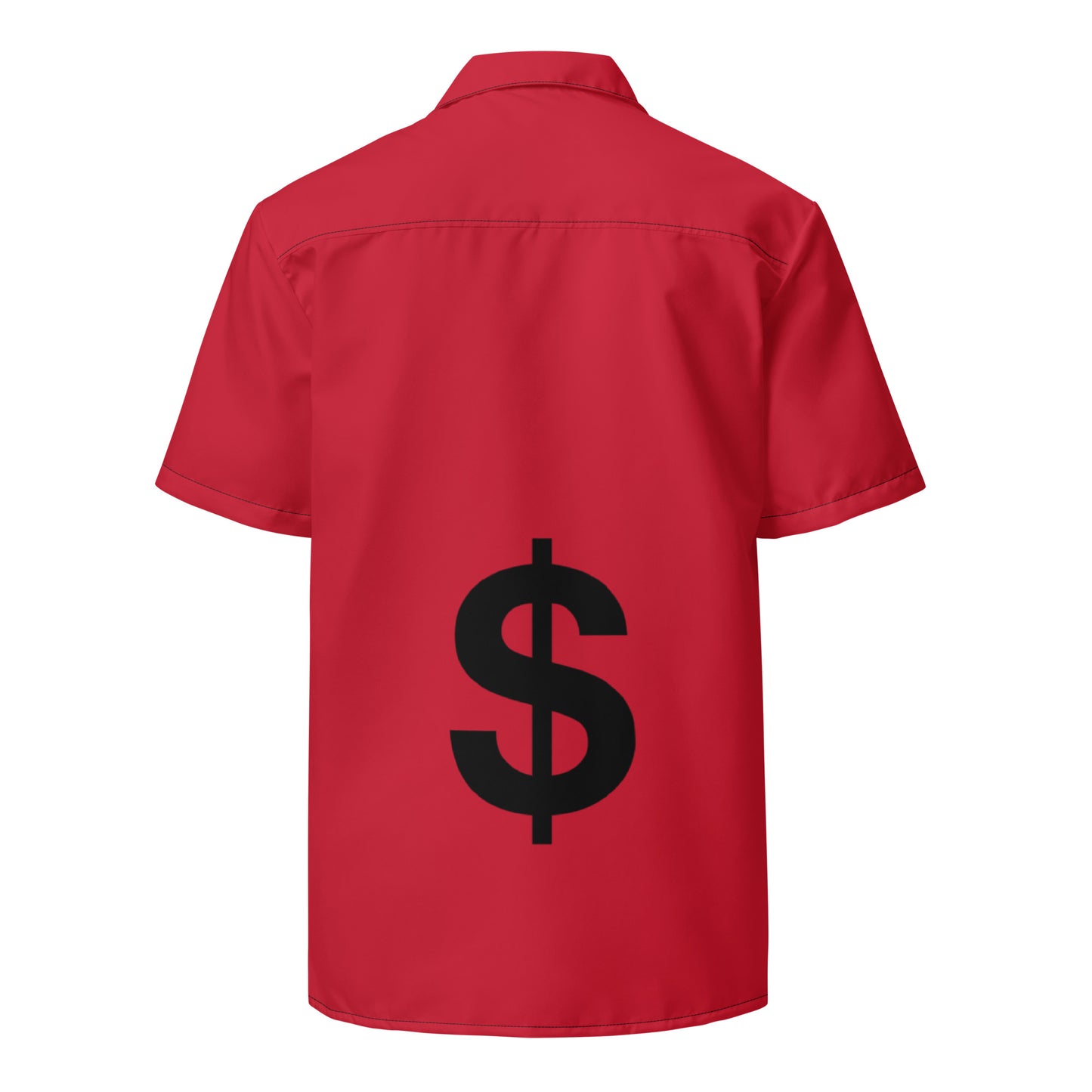 Men's Dollar Red Button Shirt