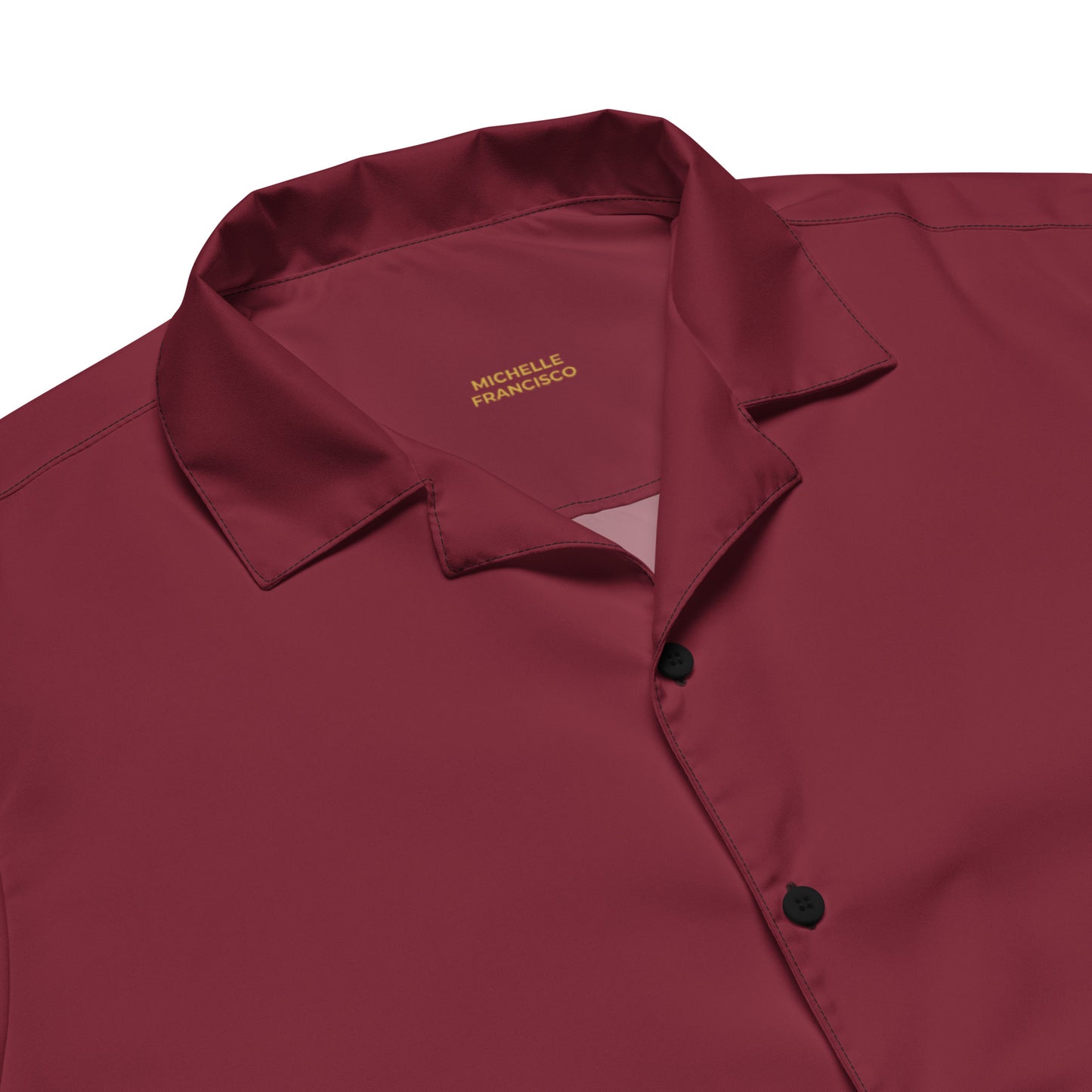 Men's Burgundy Button Shirt