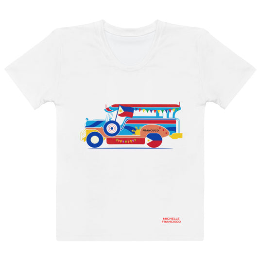 Francisco Jeepney White Crew Neck T-shirt