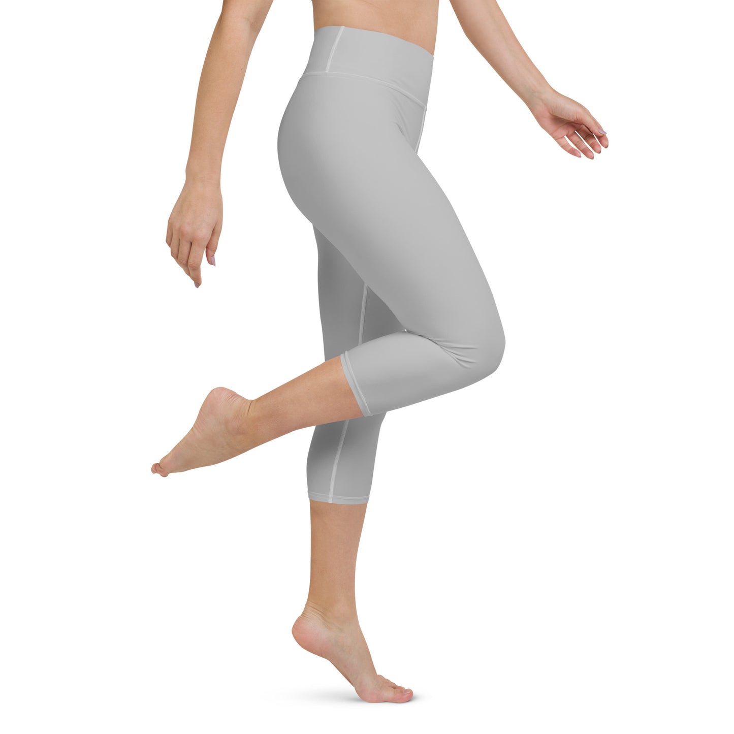 Silver Yoga Capri Leggings