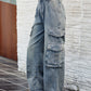 Washed Jeans with Pockets