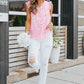 Floral Tie Neck Ruffled Sleeveless Top