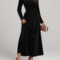 Velvet Square Neck Long Sleeve Dress