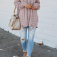 Cable Knit Lace Up V-Neck Sweater