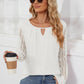 Cutout Round Neck Long Sleeve T-Shirt