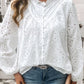 Frill Round Neck Long Sleeve Shirt