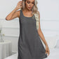 Full Size Scoop Neck Wide Strap Mini Dress