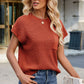 Round Neck Short Sleeve Sweater