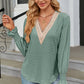 V-Neck Flounce Sleeve T-Shirt