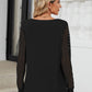 Cutout Round Neck Long Sleeve T-Shirt