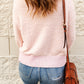 Button Detail Mock Neck Long Sleeve Sweater