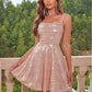 Sequin Tie Back Cami Dress