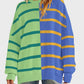 Striped Round Neck Long Sleeve Sweater