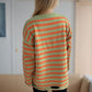 Distressed Striped Round Neck Long Sleeve Sweater