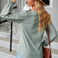 Round Neck Flounce Sleeve T-Shirt