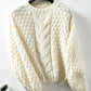 Cable-Knit Round Neck Long Sleeve Sweater