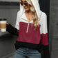 Color Block Hooded Long Sleeve T-Shirt