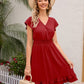 Swiss Dot Cap Sleeve Dress