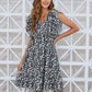 Ruffled Ditsy Floral Surplice Mini Dress