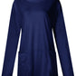 Full Size Pocketed Round Neck Long Sleeve T-Shirt