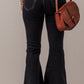 Button-Fly Flare Jeans with Pockets