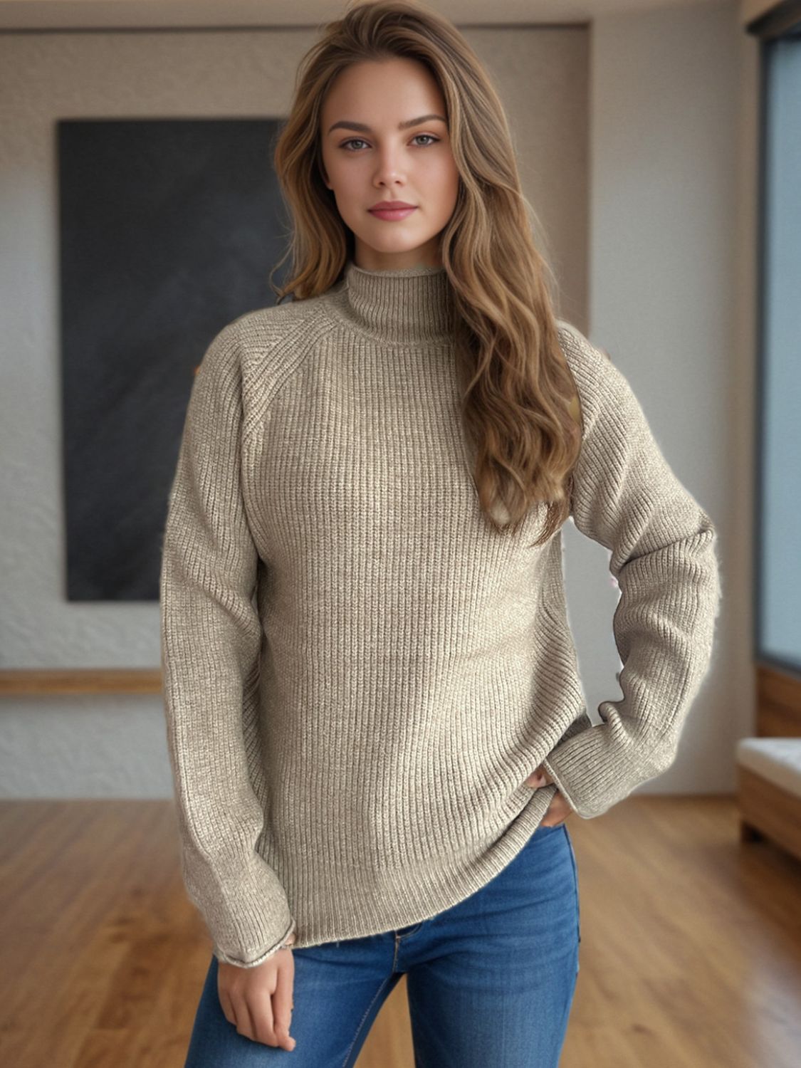 Turtleneck Long Sleeve Sweater