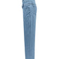 Faux Layered High Waist Jeans