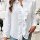 Textured Lace Detail Long Sleeve Shirt