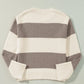 Color Block Round Neck Sweater
