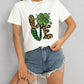 LOVE Round Neck Short Sleeve T-Shirt