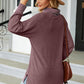Slit Mock Neck Long Sleeve T-Shirt