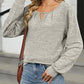 Cutout Round Neck Long Sleeve T-Shirt