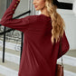 V-Neck Lantern Sleeve T-Shirt