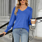 V-Neck Lantern Sleeve T-Shirt