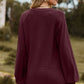 Eyelet Notched Raglan Sleeve T-Shirt
