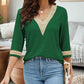 V-Neck Eyelet Blouse