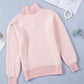 Button Detail Mock Neck Long Sleeve Sweater