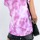 Ruffled Printed Round Neck Cap Sleeve T-Shirt