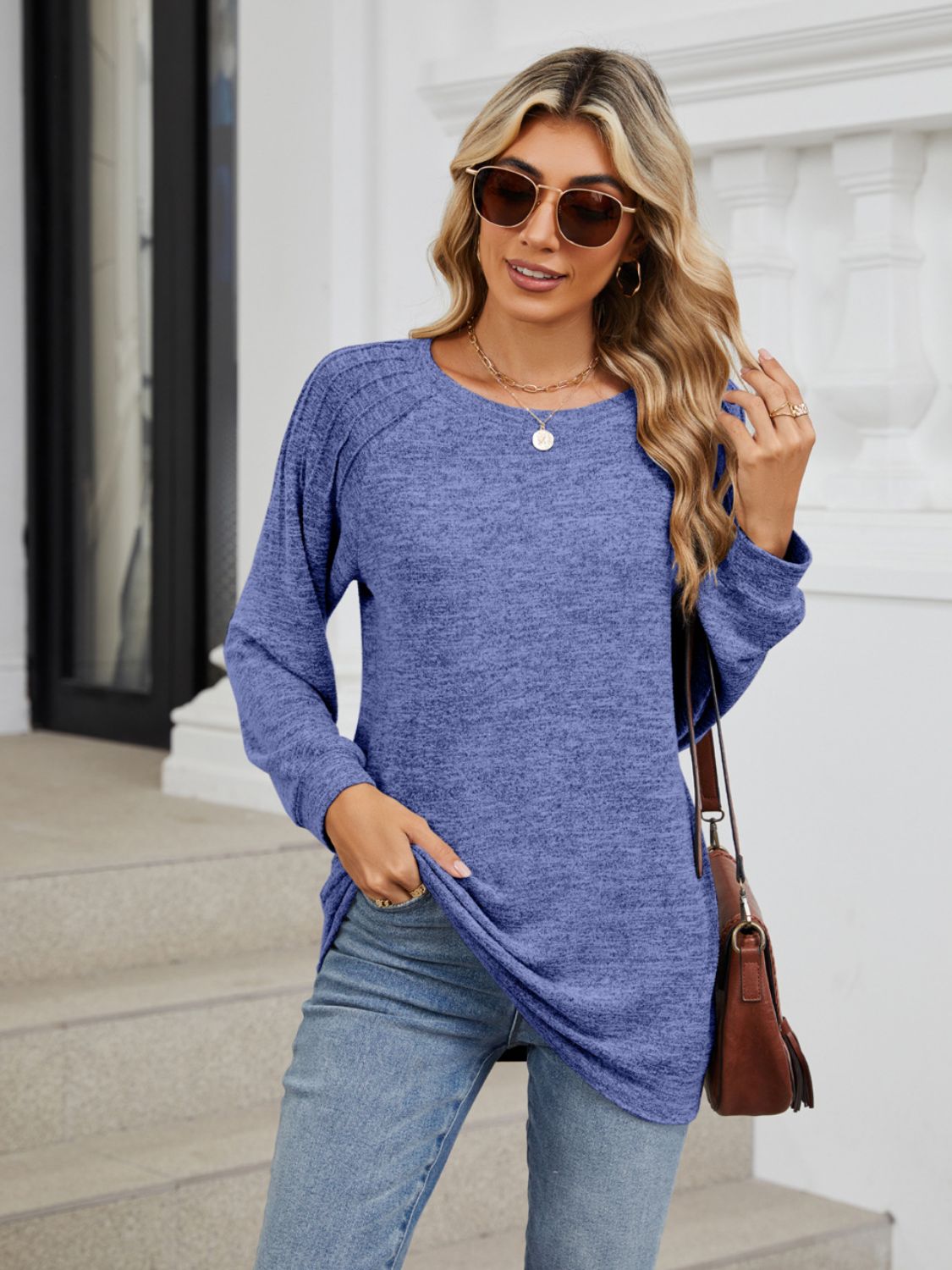 Round Neck Long Sleeve T-Shirt